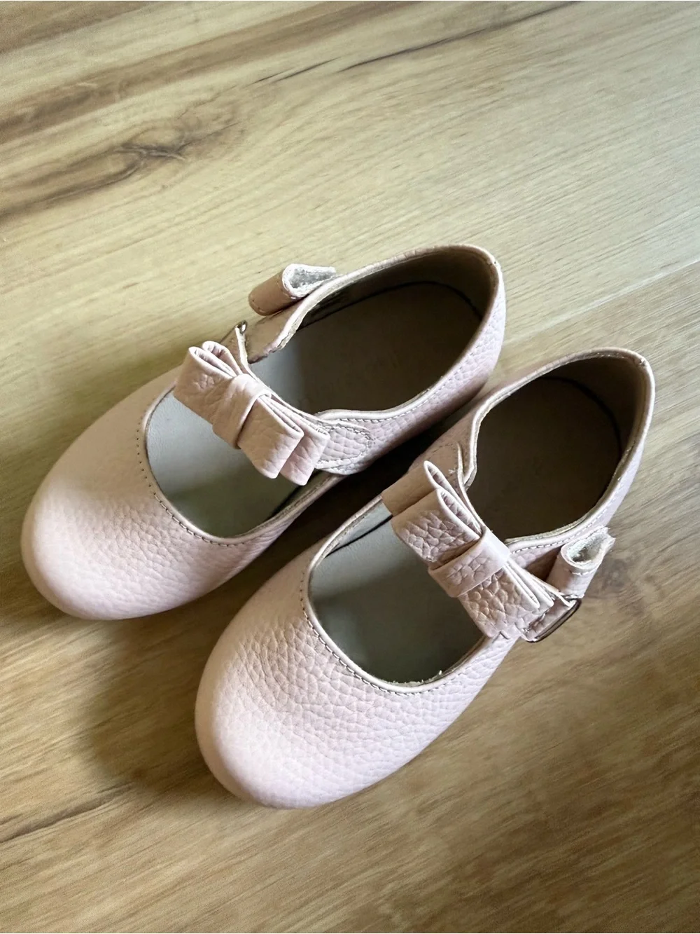 Elephantito Girls' Textured Bow Strap Dress Shoes in Light Pink Sz toddler 8